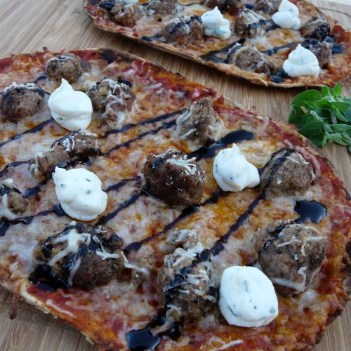 Grilled Flatbread Meatball Pizza Ways to my Heart
