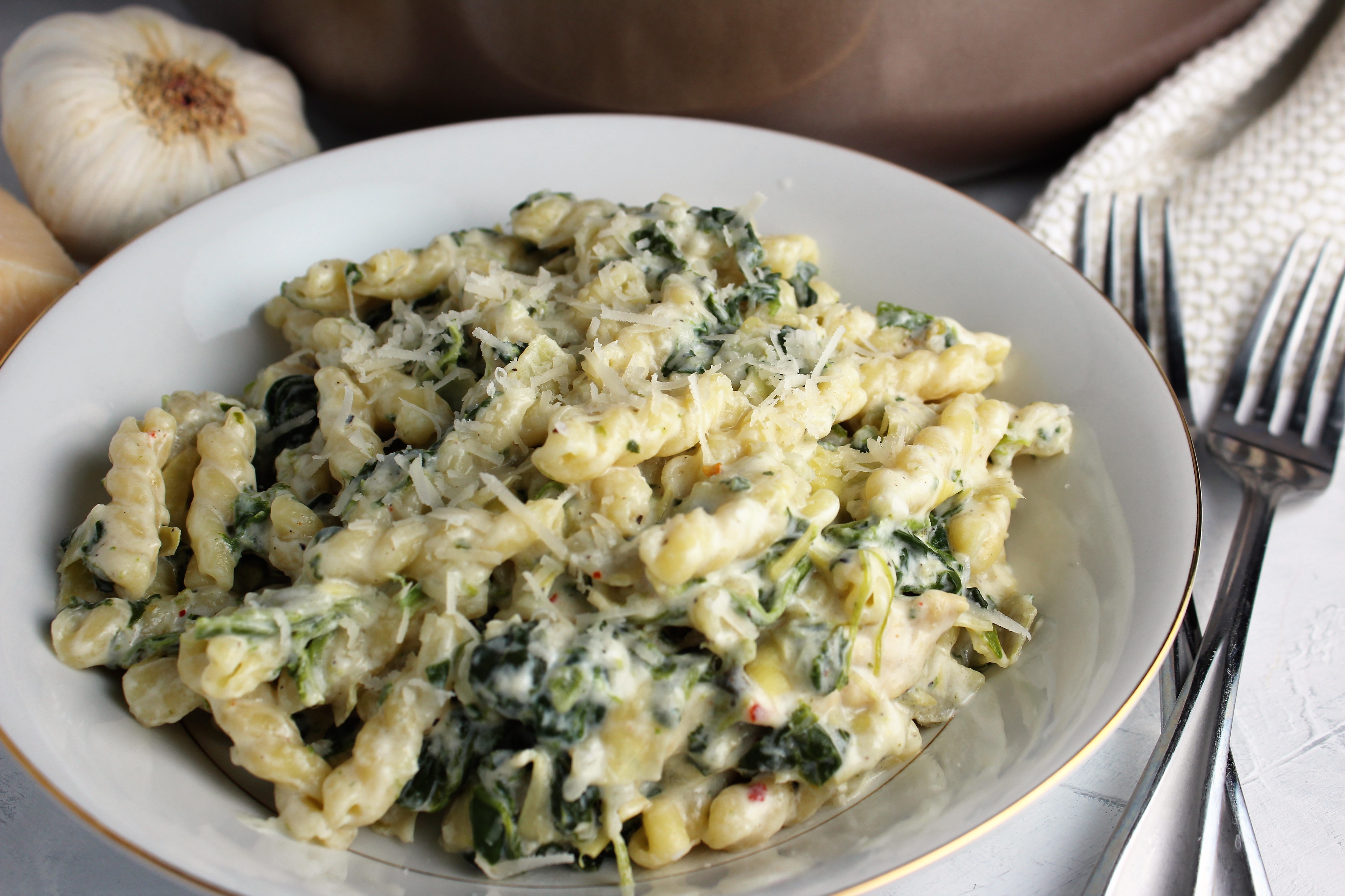 Spinach Artichoke Chicken Pasta Skillet - Ways to my Heart