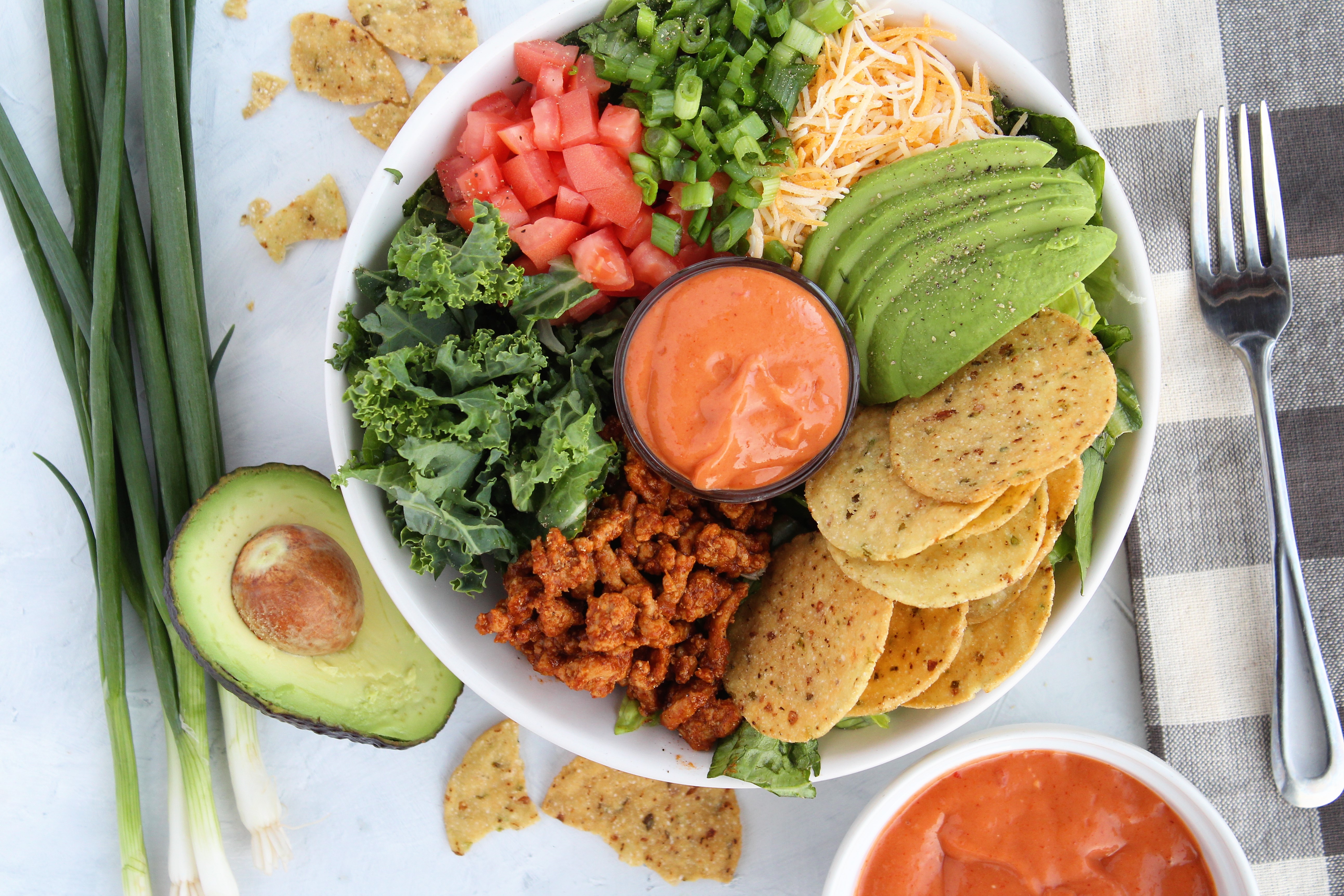 Turkey Kale Taco Salad - Ways to my Heart