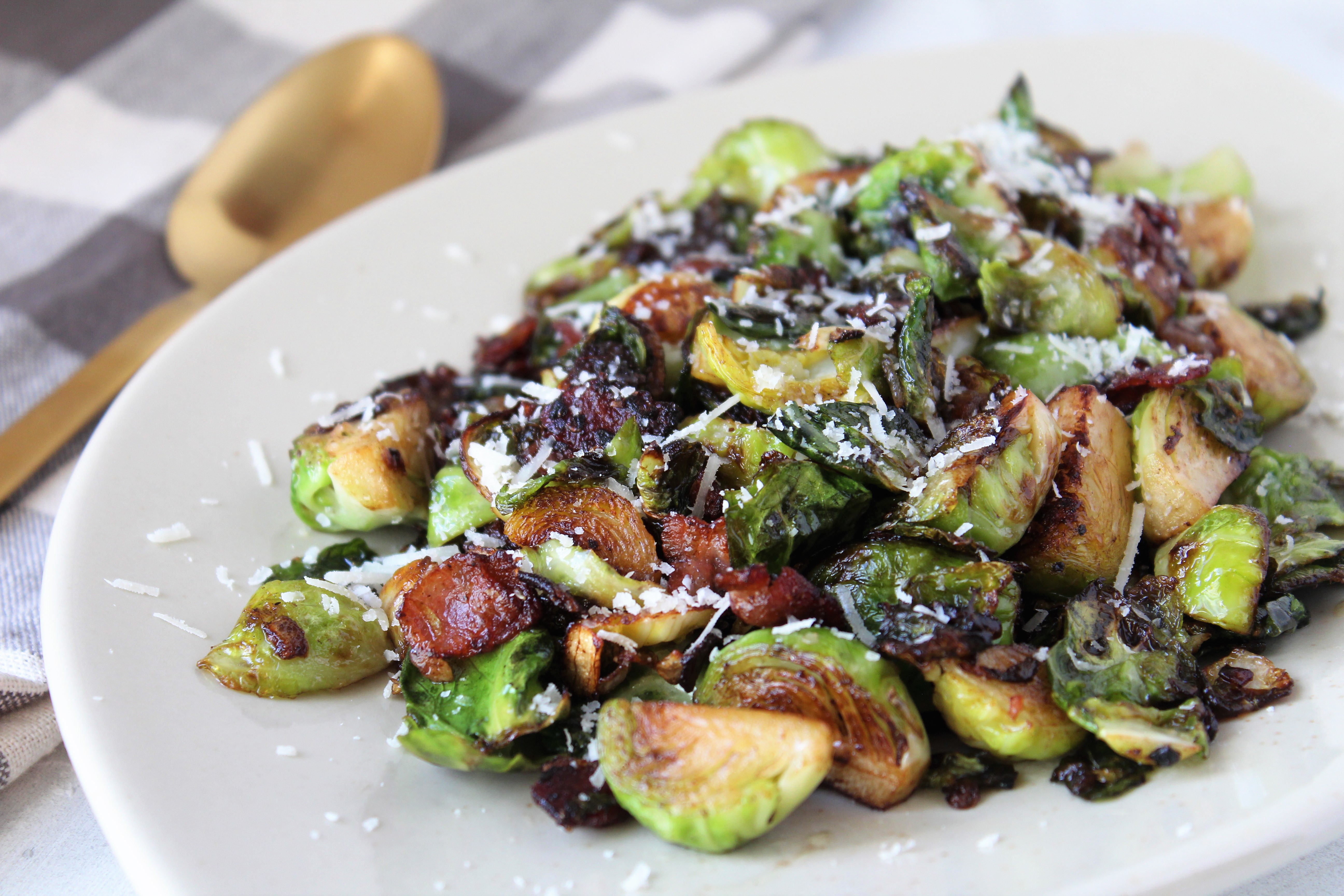 Balsamic Glazed Brussels Sprouts With