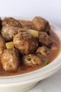 sweet and sour meatballs, whole30, paleo