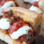 garlic cheese bread meatball slider