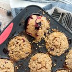 banana blueberry muffins with crumb topping