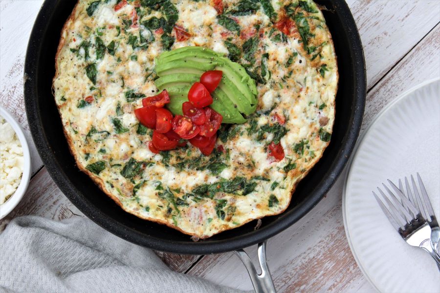 Turkey Feta Whole Egg Omelette - The Prep Kitchen