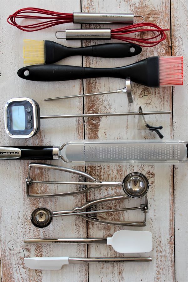 kitchen gadgets on display board