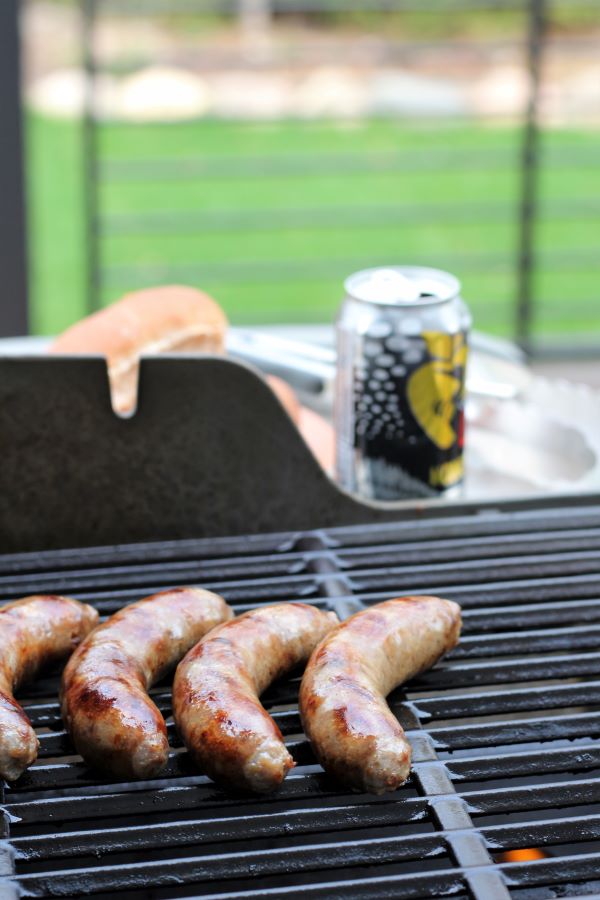 One-Pan Boiled Brats with Sweet Onions & Hard Apple Cider