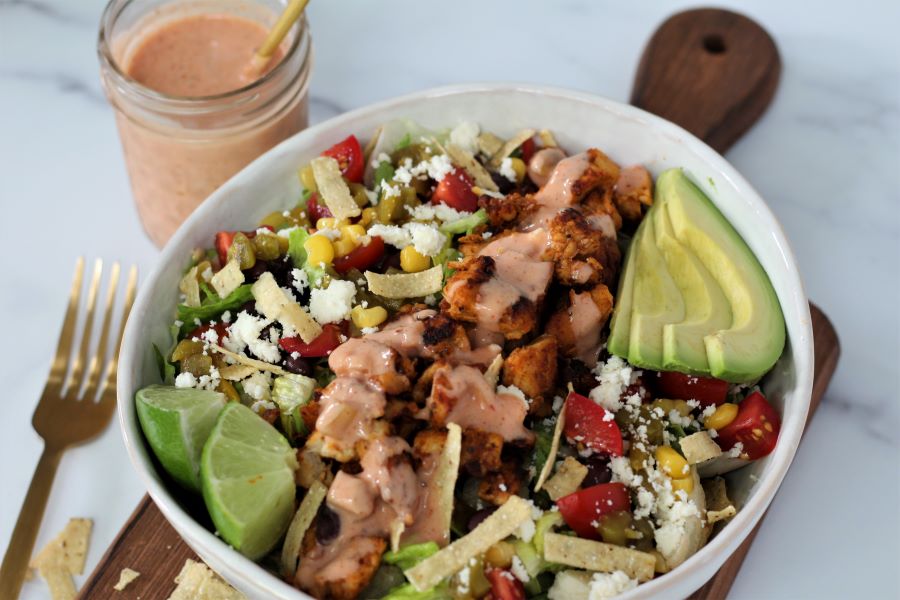 Tex-Mex Chicken Salad Bowl Recipe, Food Network Kitchen